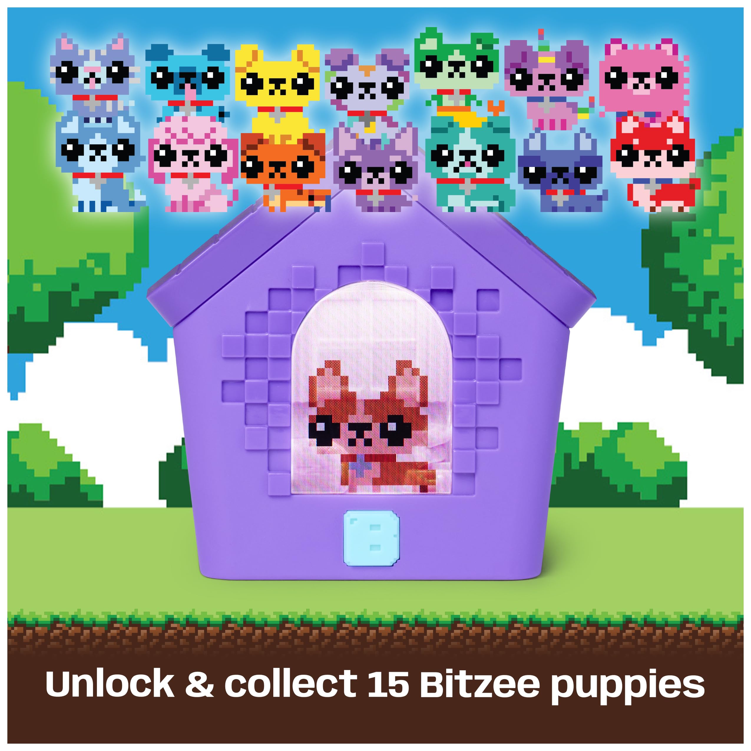 Amazon.co.jp: BITZEE、犬小屋インタラクティブトイ、15匹の子犬が入っ